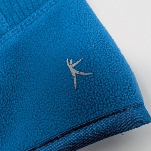 Danskin Women's Medium Deep Cyan Fleece Vest | Warm Cozy Athleisure Layer - Picture 7 of 9